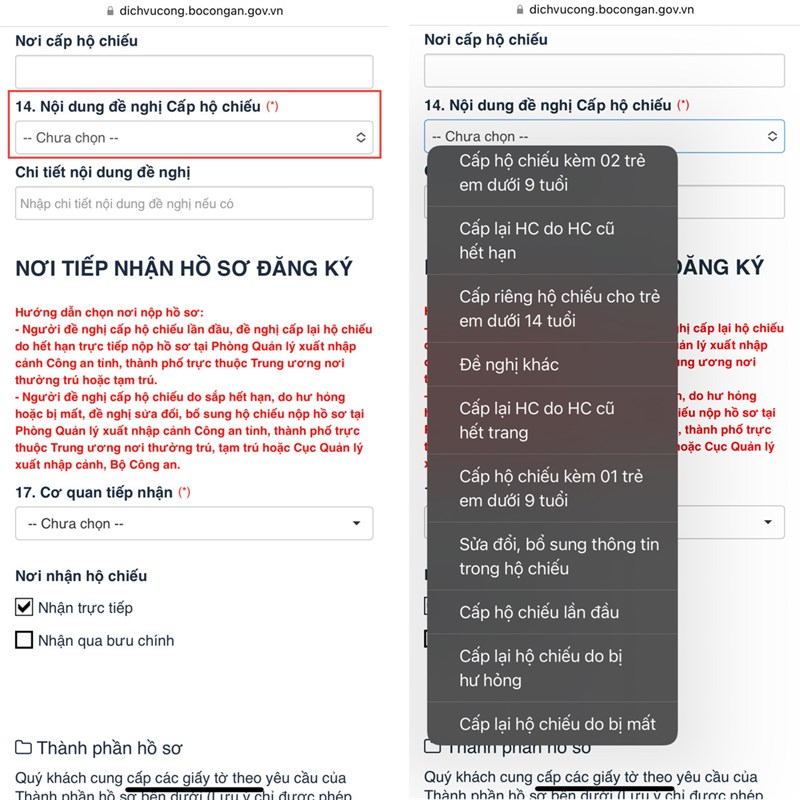 cách làm hộ chiếu online