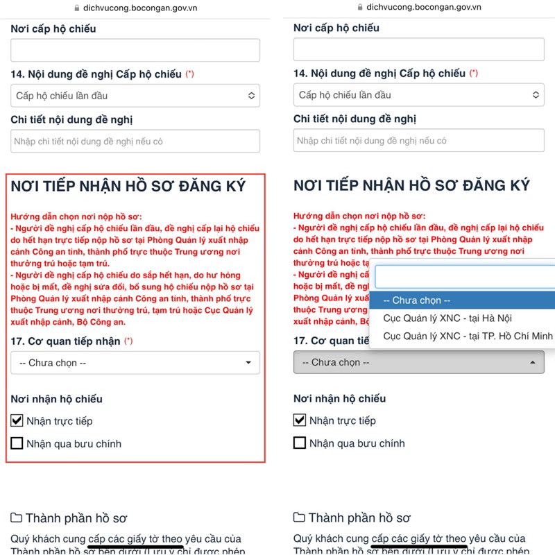 cách làm hộ chiếu online